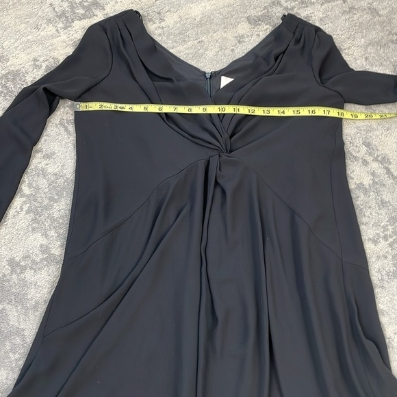 NWT Cinq a Sept Cecil Dress Black Long Sleeve Surplice Twist Front Flowy Sz 2 - Picture 13 of 16